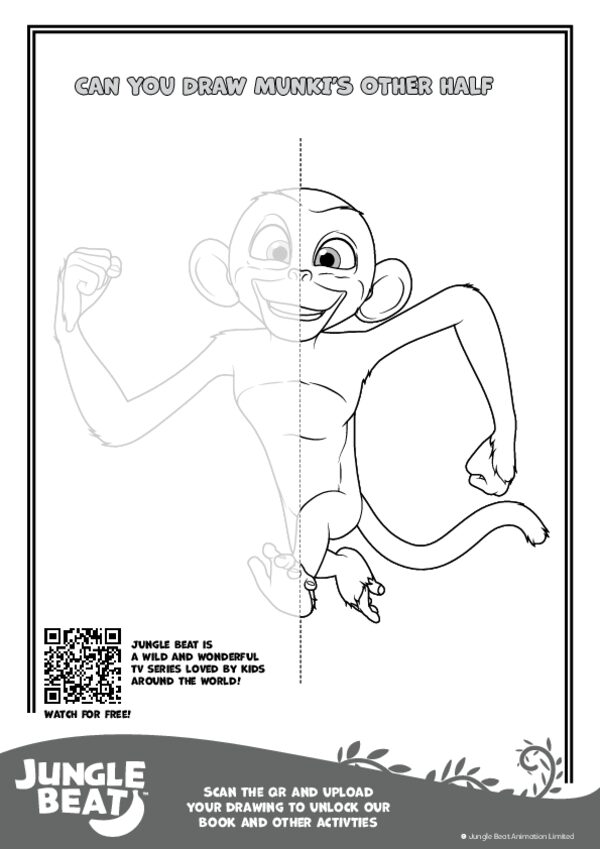 Jungle colouring sheet 2