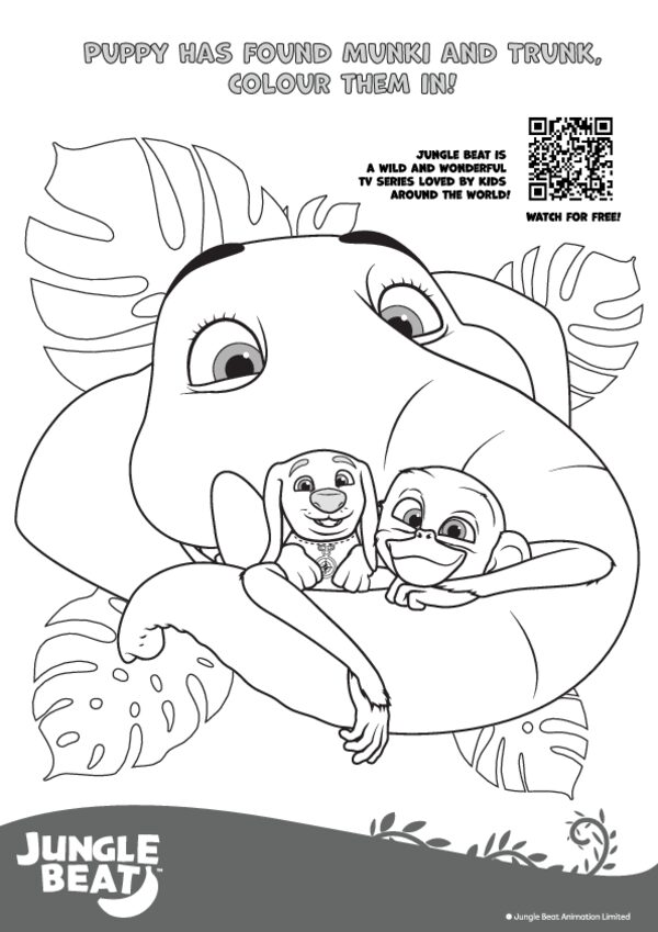Jungle colouring sheet 3