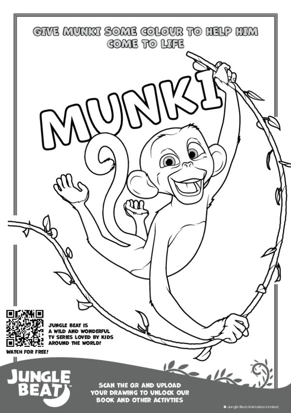 Jungle colouring sheet 4