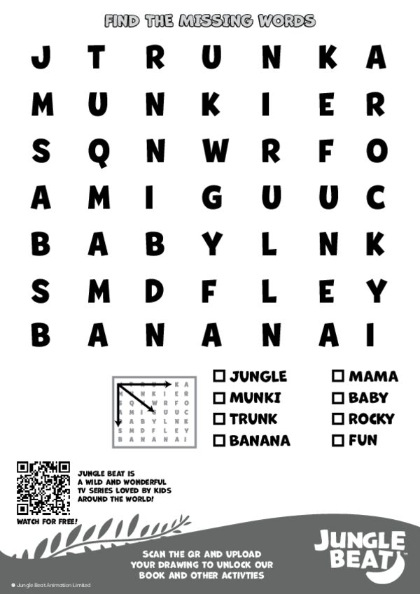 Jungle colouring sheet 6