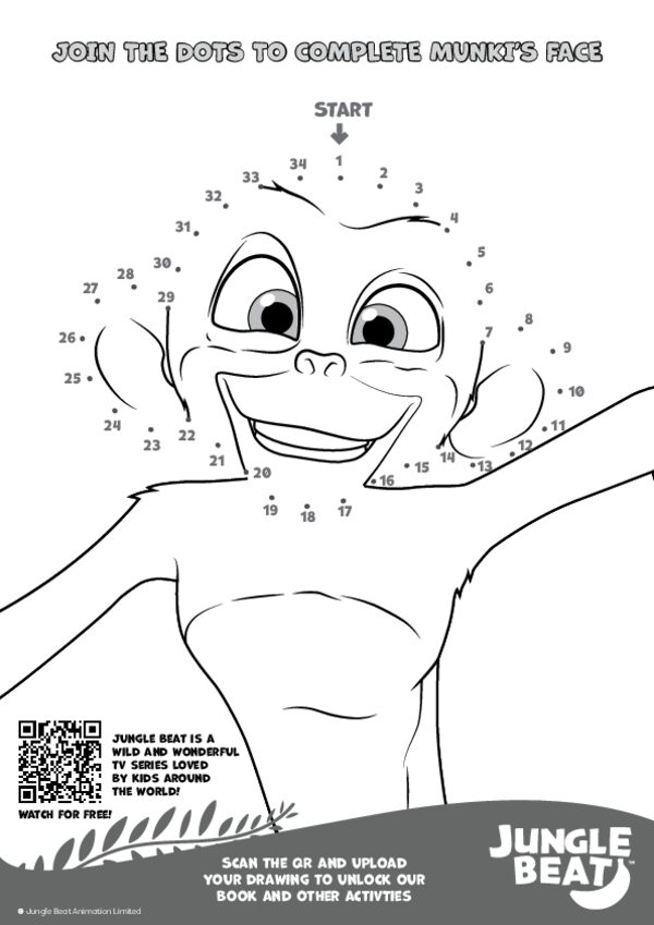 Jungle colouring sheet 8